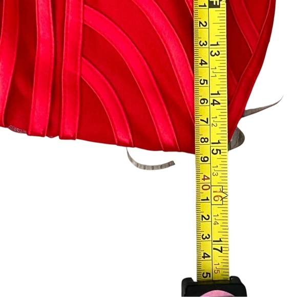 NWT Cache Vibrant Red Sexy Strapless Piped Seaming Dress Sz 4 - Picture 6 of 9